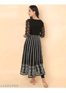 Black Lucknowi Frock