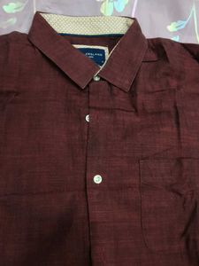 Men&#39;s Maroon Casual Shirt