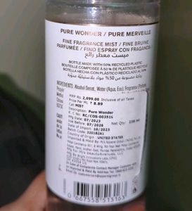 Pure Wonder Body Mist Full Size Limited Offer Only