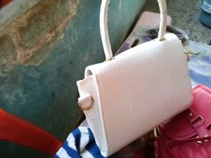 Stylish Pink  White 2 purse