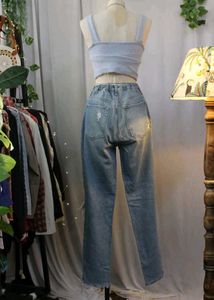 H&amp;M Distressed Wide Leg Jeans