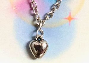 Silver Heart Chain Necklace