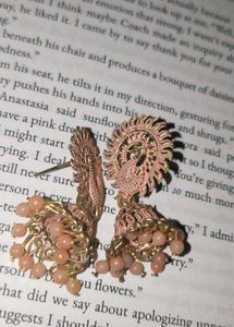 Pink Jhumka Earrings