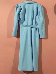 Blue Dress Midi Length