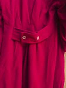 Vintage Pink Coat with Fur Collar