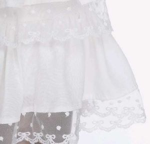 Cute White  Fairy Core Short Skirt