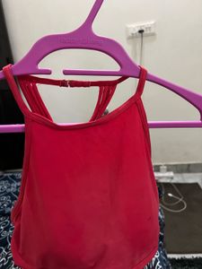 Coral Halter Tank Top