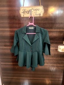 Brand NEW Green Peplum TOP