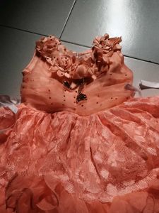 Cute Peach Party Dress