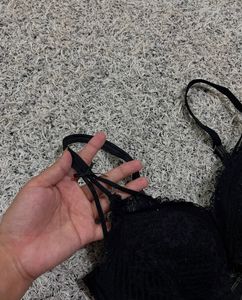 Black Lace Bra