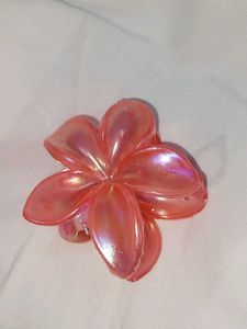 Pink Flower Hair Clip