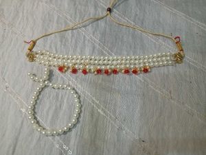 Pearl Beaded Necklace (1 Same Beads Breslate Free)