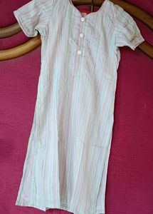 Pink Striped Pajama Set