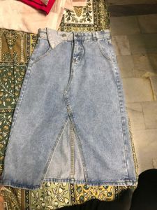 High Waist Denim Skirt