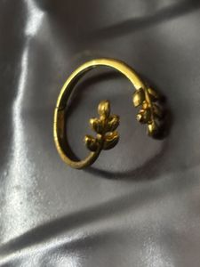 Leaf Design Gold 18kt Plated Ring&amp;RoseGold Earring