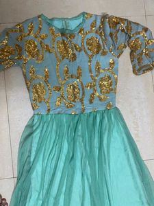 Sea Green Embellished Gown