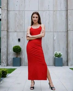 Shein Spaghetti Strap Maxi Split Thigh Bodycon