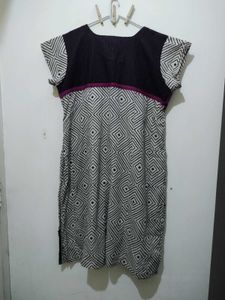 Dark Pink Orchid Kurta Diamond Print Mango Pyjama