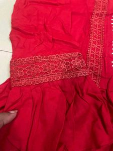 Red Embellished Top