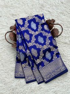 Elegant Blue Banarasi Saree