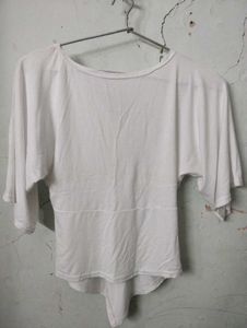 White Wrap Front Top