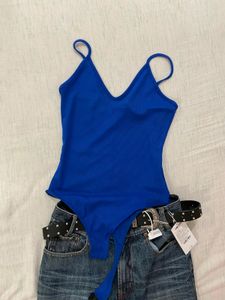 Y2k Blue Bodysuit