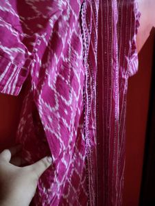 Pink Diamond Print Kurti