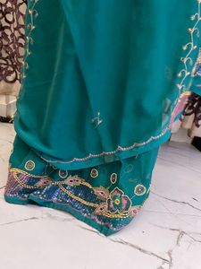 Elegant Teal Saree
