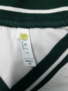 V-Neck embroidered long sleeve top