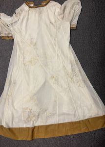 Wishful Anarkali White