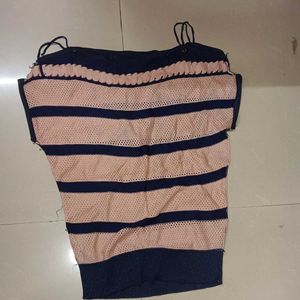 Striped crochet Top