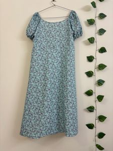 Blue Floral Dress For Women