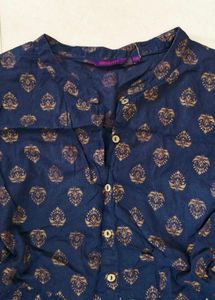 Stylish Blue Printed Dress