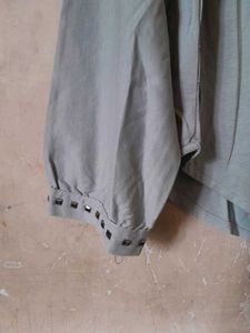 Studded Neck Top