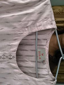 Elegant Pink Kurti with Delicate Details