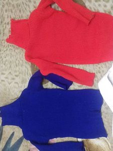 Combo Set 3 High Neck Sweaters 4-6 Year Girls