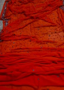 Vintage Orange Saree!