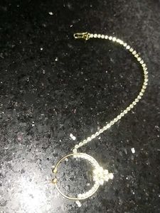 Sparkling Nose Ring with Chain