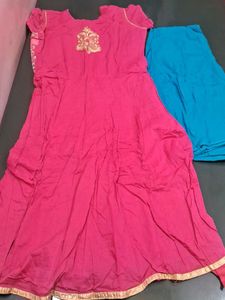 Embroidery Pure Cotton Kurti Dress Set