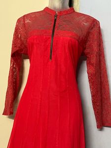 Pintrest Elegant Red Lace Dress