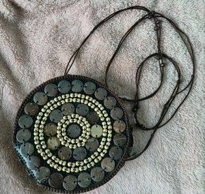 Coconut Shell Beaded Sling Bag