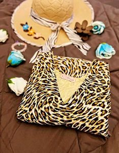 Animal Print Dress StitchedTop