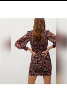 Mango Floral Mini Dress