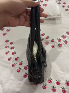 Black Faux Leather Handbag Y2K vintage