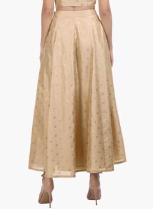 Flared Foil Print Ethnic Skirt