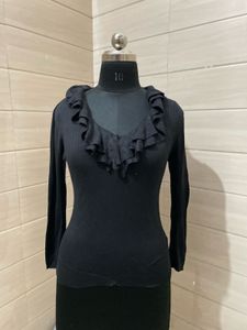 Ralph lauren Old Money Style Black Ruffled