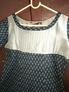 New Elegant Black &amp; Silver Tunic Kurti - XL