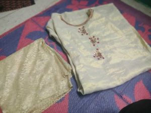 Elegant Kurta with net dupatta free