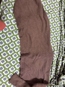 Brown Knit Vest with Buttons