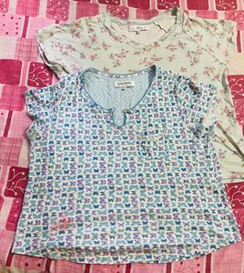 Floral Print Tops (Set of 2) From Thailand